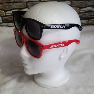 HONDA 1 Red & 1 Black Unisex Adult Promotional Sunglasses (out of packaging) New